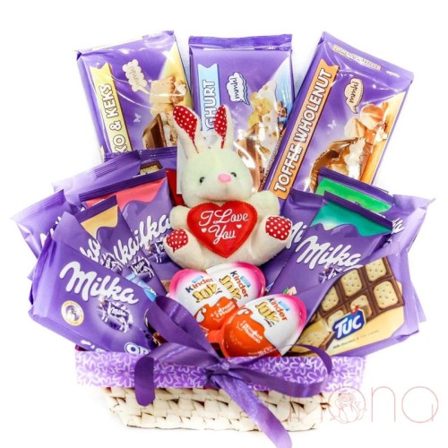Milka Pleasures Gift Basket